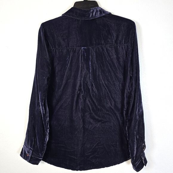 Mystree Velvet Shirt Women's L Dusty Plum Dark Romantic Whimsigoth Festive Party - Picture 2 of 8